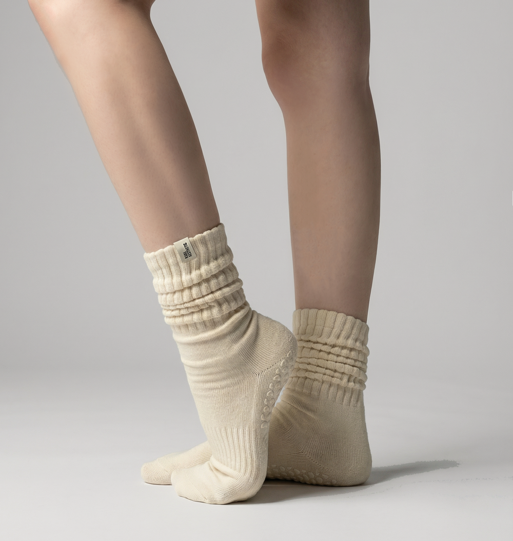 Oat — Double Grip Pilates Socks
