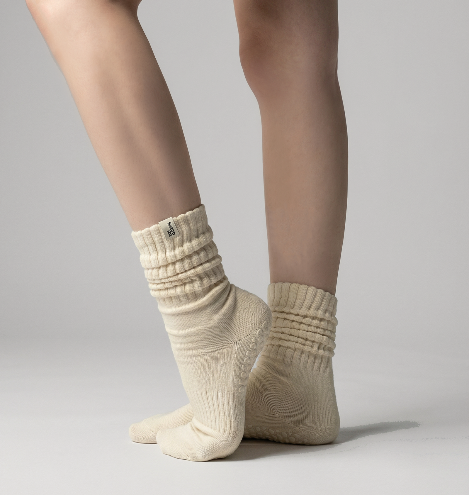 Oat — Double Grip Pilates Socks