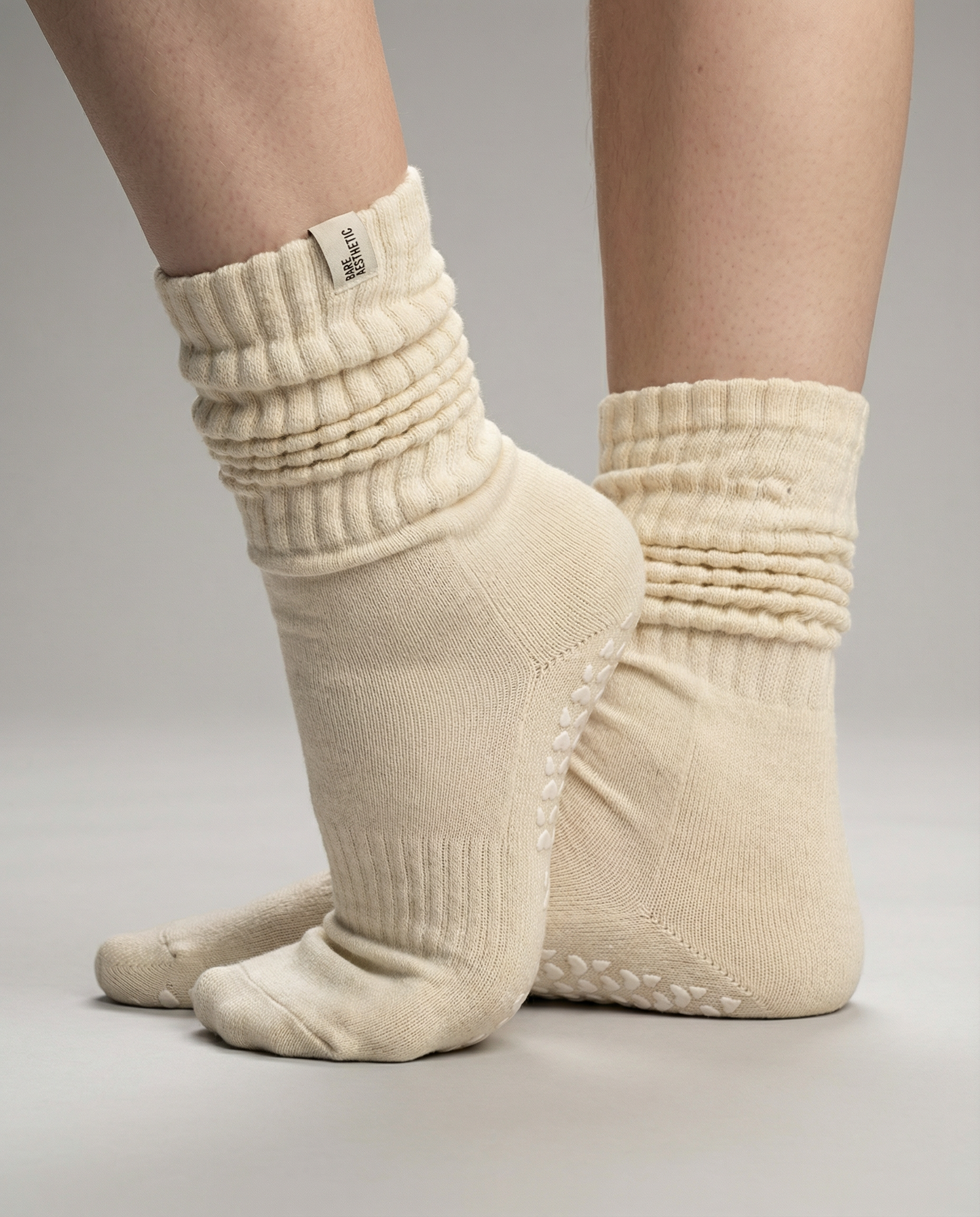 Oat — Double Grip Pilates Socks